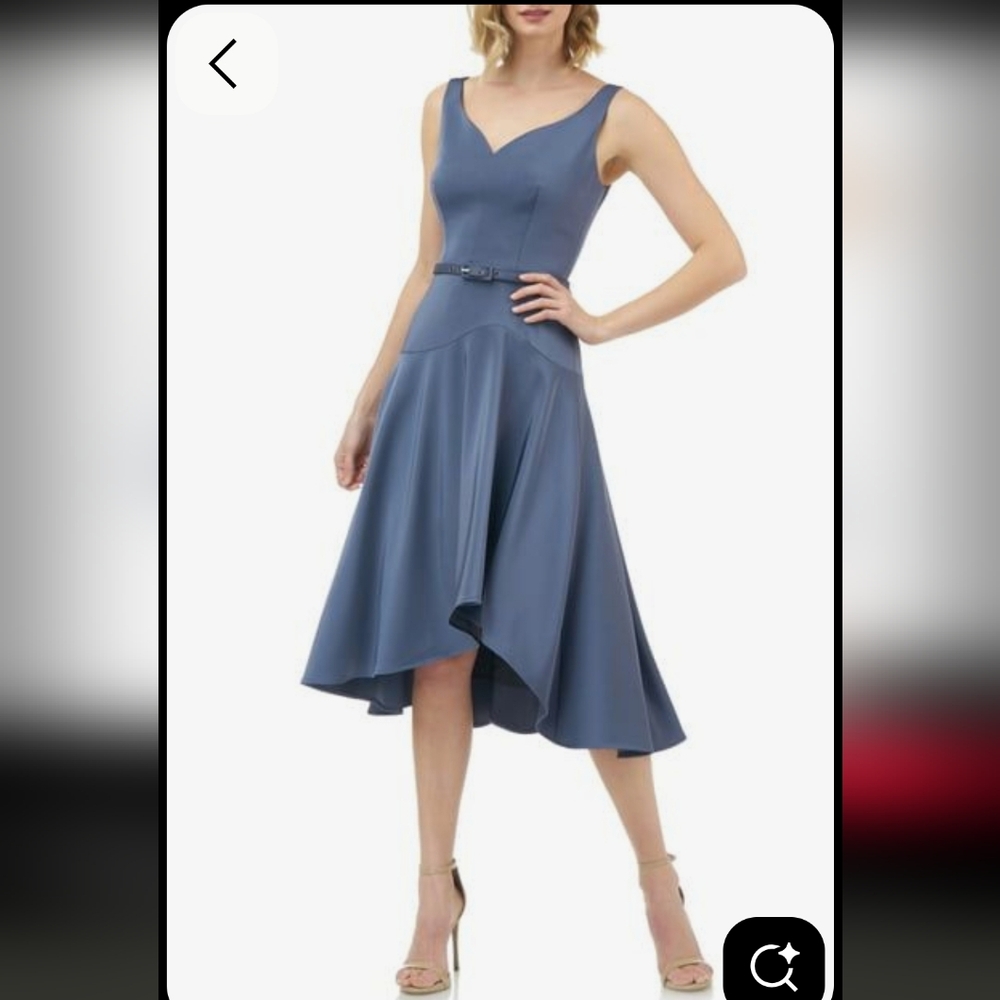 Kay Unger High Low‎ Blue Dress